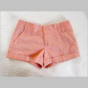 Alice + Olivia Blush Tailored Cuffed Shorts Size 6 Pink Dressy Preppy